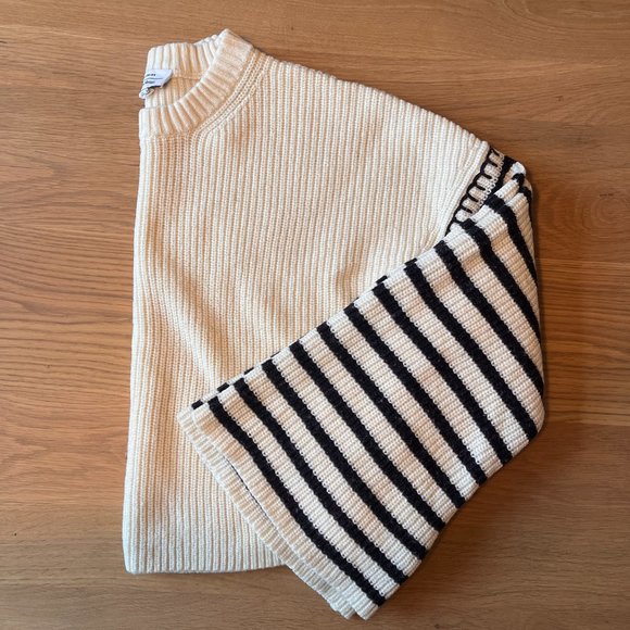 & Other Stories Cream and Black Striped Sweater - Picture 5 of 7